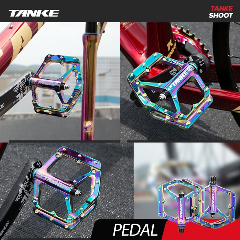 TANKE bicycle pedals TP 50 ultralight aluminum alloy colorful sealed bearing Foot pedal MTB road bike 1