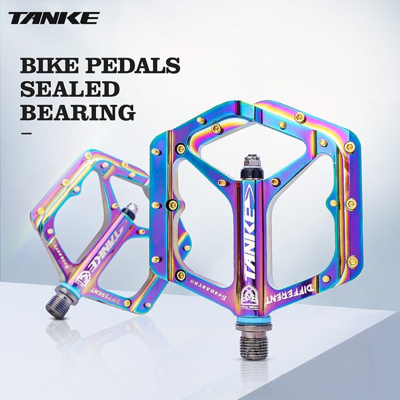 TANKE bicycle pedals TP 50 ultralight aluminum alloy colorful sealed bearing Foot pedal MTB road bike