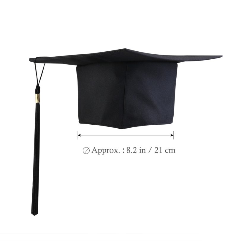 TINKSKY Adjustable Adults Student Mortar Board Graduation Hat Cap Fancy Dress Accessory Student Graduate Party Supplies - Image 2