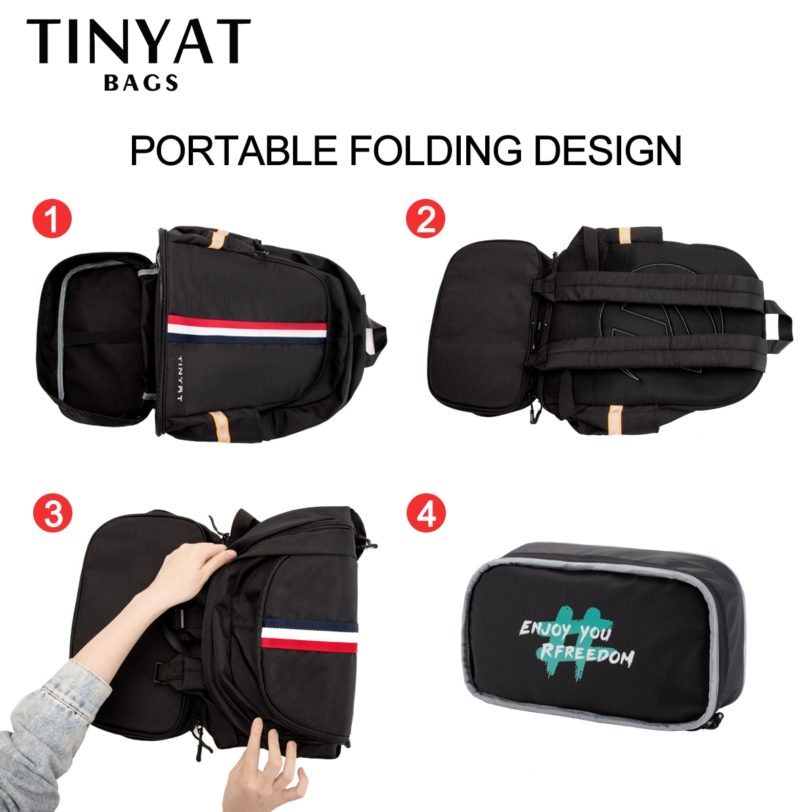 TINYTA Men's backpack Sports backpack Shoes Bag Women‘s’ Yoga bag Fitness Backpack Foldable School Backpack Travel Mochila - Image 2