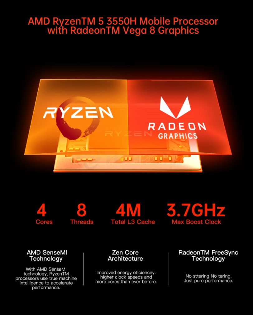 TOPTON Cheapest Mini Pc AMD Ryzen R5 3550H R7 2700U Vega Graphic 2*DDR4 Gaming PC Computer Windows 10 4K HTPC HDMI2.0 DP TYPE-C - Image 6