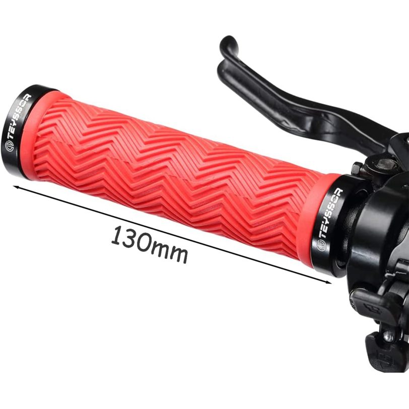 Teyssor Mountain Bike Grips Double Lock on, Non-Slip Shock Absorbing Bicycle Handlebar Grips 130mm for MTB Downhill - Image 5