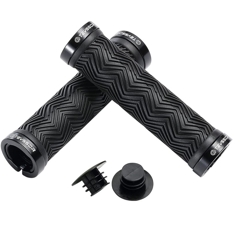 Teyssor Mountain Bike Grips Double Lock on, Non-Slip Shock Absorbing Bicycle Handlebar Grips 130mm for MTB Downhill - Image 2