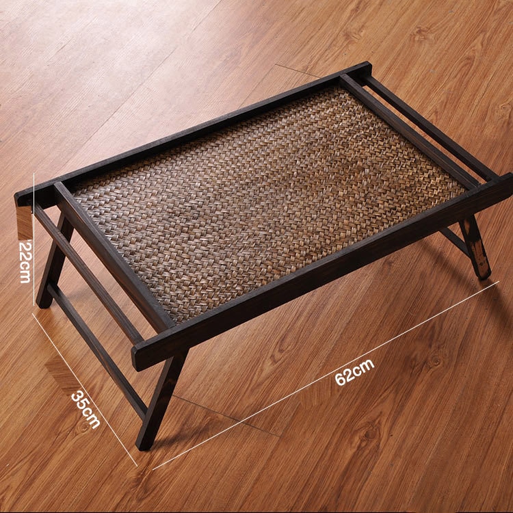 Thai Crafts Wooden Tray Table Foldable Legs Window Small Table Thai Furniture Southeast Asian Style Home