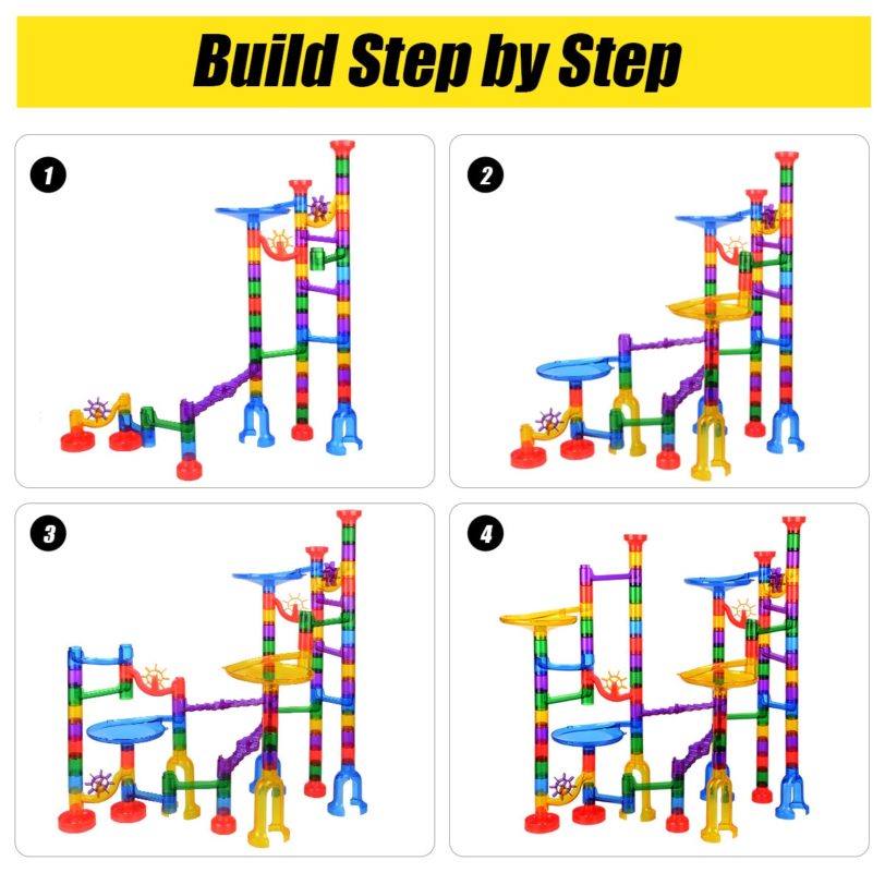 Track Pipe Building Blocks For Children Ball Circuit Marble Race Run Maze Balls Educational Toys Gift For Kids DIY Duploe Blocks - Image 2