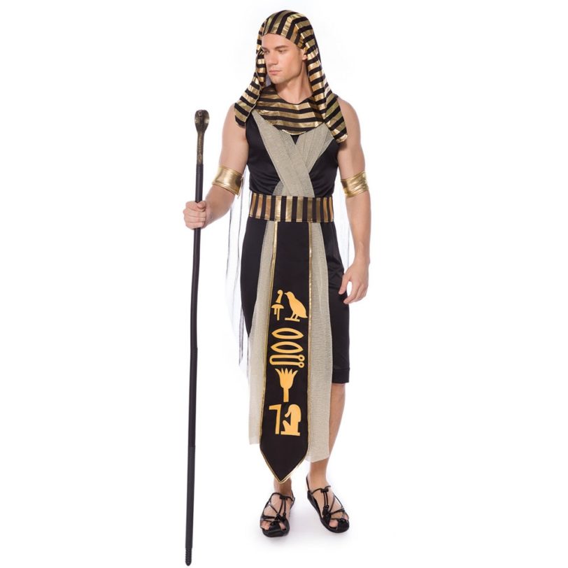 Umorden Fantasia Adult Egypt Egyptian King Pharaoh Costumes Cosplay for Men Halloween Purim Mardi Gras Fancy Dress - Image 4