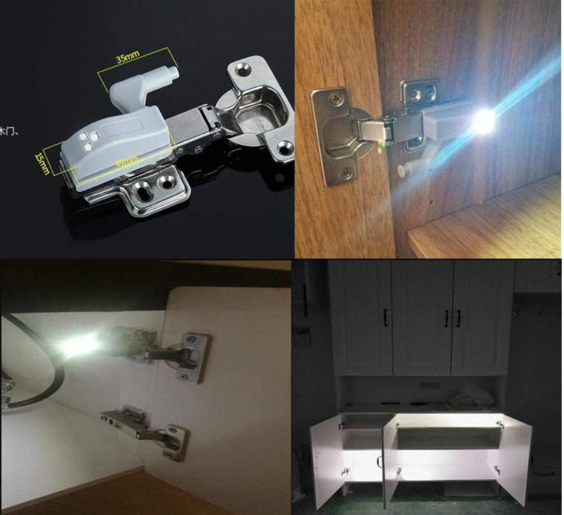 Universal Cabinet Hinge LED Light Kitchen Cupboard Door Light Closet Wardrobe Sensor Night Lamp For Home Living Room Lighting - Image 6