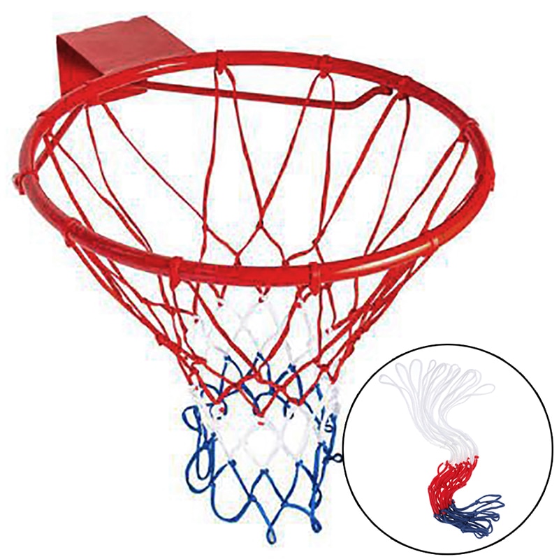 Universal Standard Red White Blue Basketball Net Nylon Hoop Goal Rim For Stands 1