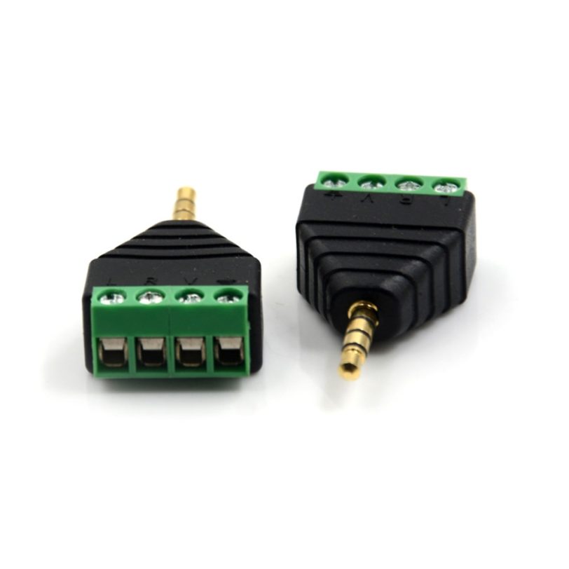 Video AV Balun 3.5mm 4 Pole Stereo Male To AV Screw Terminal Stereo Jack 3.5 Mm Male 4 Pin Terminal Block Plug Connector - Image 4