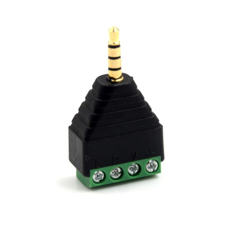 Video AV Balun 3.5mm 4 Pole Stereo Male To AV Screw Terminal Stereo Jack 3.5 Mm Male 4 Pin Terminal Block Plug Connector - Image 2