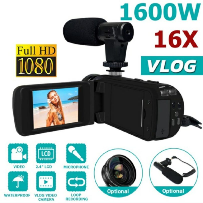 Video Camera HD 1080P Digital Video Camera Camcorder W/Microphone Photography 16 Million Pixels Digital video camera r12 - Image 4