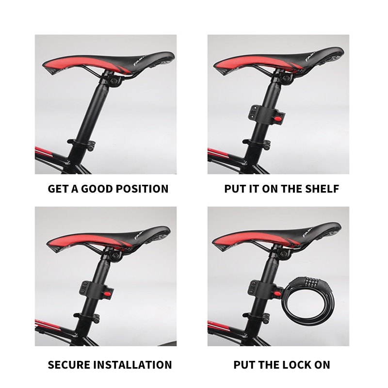 WHDT security 4 5 digits combinaton bicycle lock cable bike lock chain heavy duty cables bike 1
