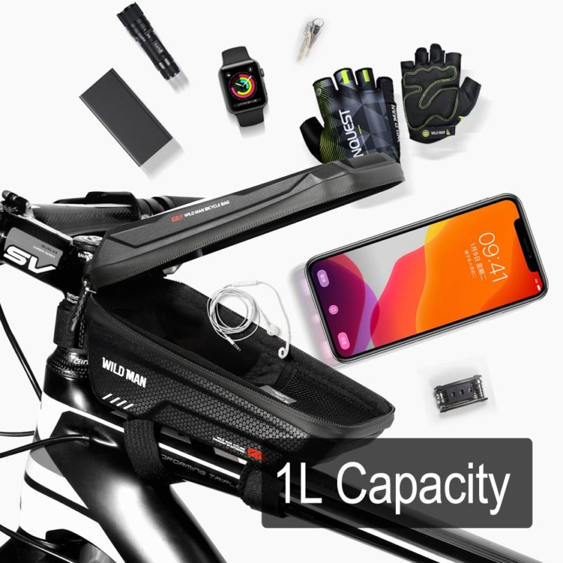 WILD MAN 2021 Bicycle Bag Frame Front Top Tube Cycling Bag Waterproof 6.5in Phone Case Touchscreen Bag MTB Pack Bike Accessories - Image 2