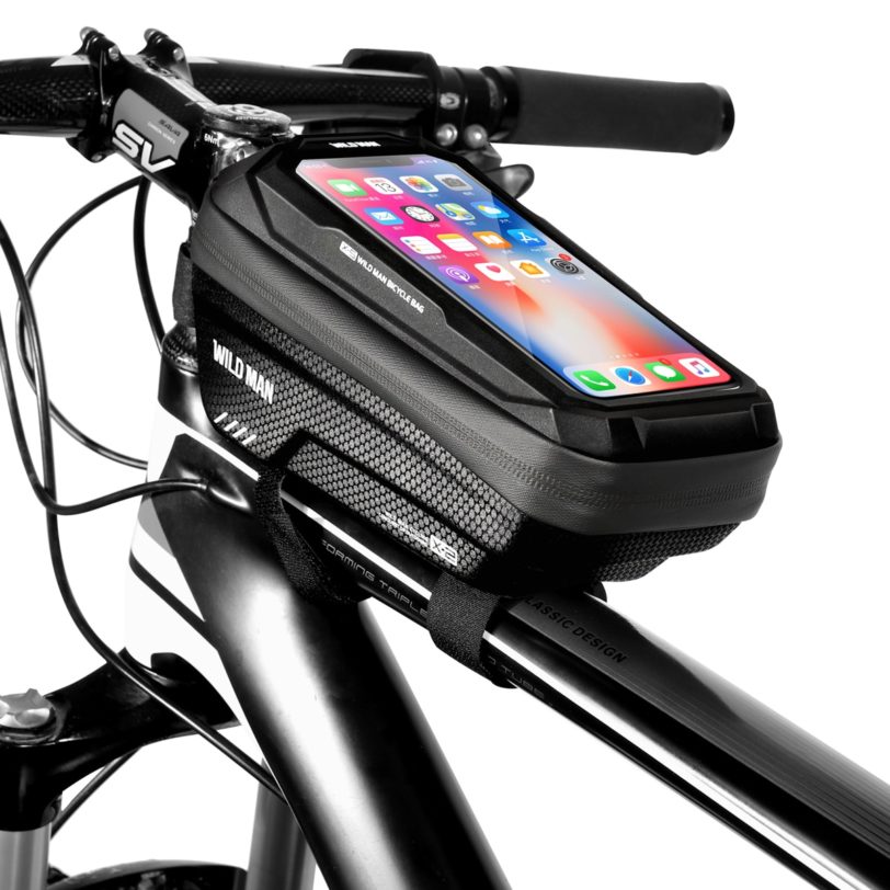 WILD MAN Rainproof Bicycle Bag Frame Front Top Tube Cycle Cycling Bike Bags Waterproof 6.5in Phone Touchscreen MTB Accessories - Image 3