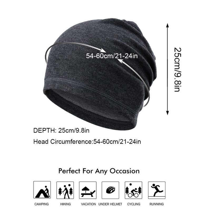 Winter Fleece Beanies Bicycle Sports Tennis Fitness Stretch Running Hiking Cycling Hat Snowboard Soft Windproof Cap Women Men - Image 6