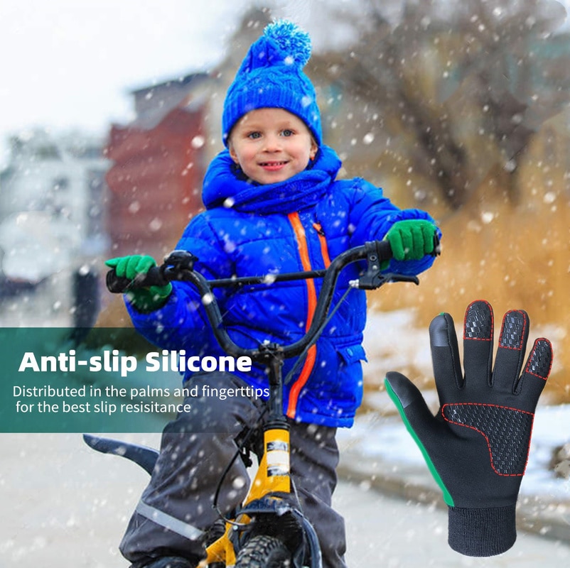 Winter Full Finger Gloves Kids Waterproof Warm Ski Gloves Boys Girls Bike Bicycle Children Cycling Outdoor 1