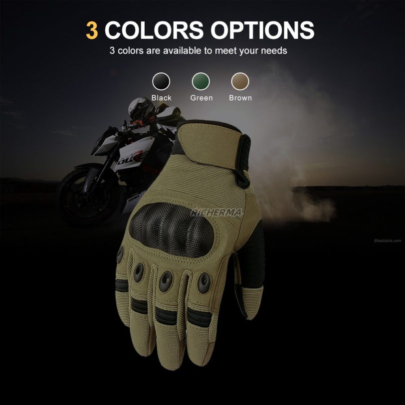 Winter Motorcycle Gloves Black Hard Knuckles Protective Gloves Men Women Durable Touch Screen Tactical Gloves For Snowmobile - Image 2