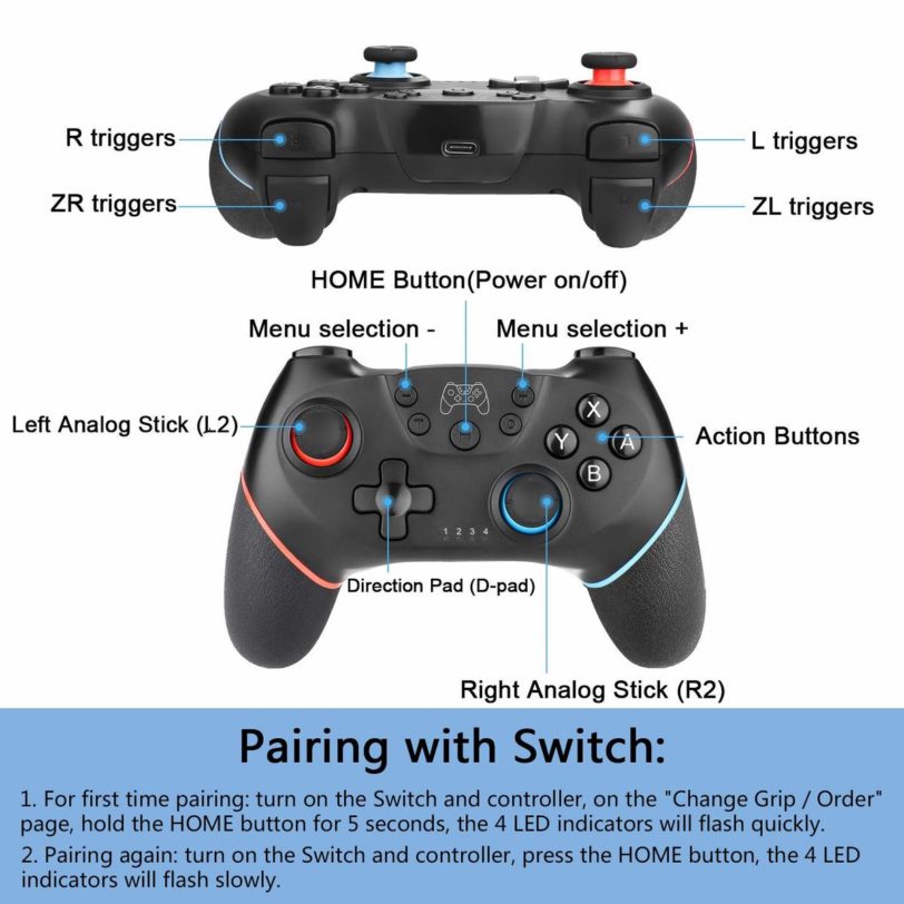 Wireless Bluetooth Gamepad For Nintendo Switch Accessories Pro Controller Joystick For Switch Game Console With 6-Axis Handle - Image 2