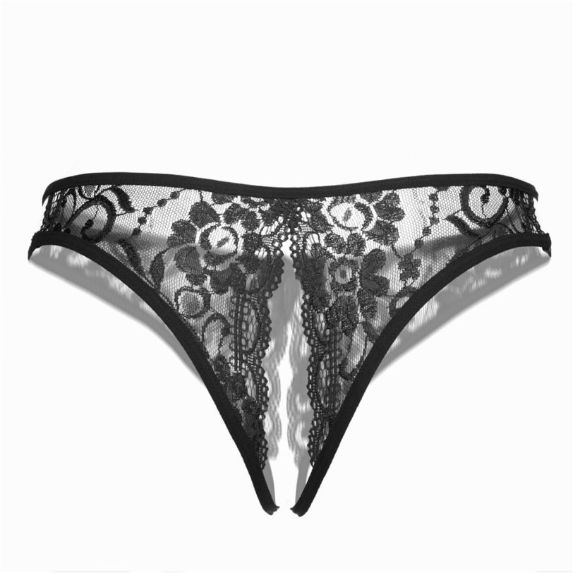 Women Sexy Lingerie hot erotic sexy panties Open Crotch porn lace underwear Crotchless underpants sex wear briefs with bow front - Image 3