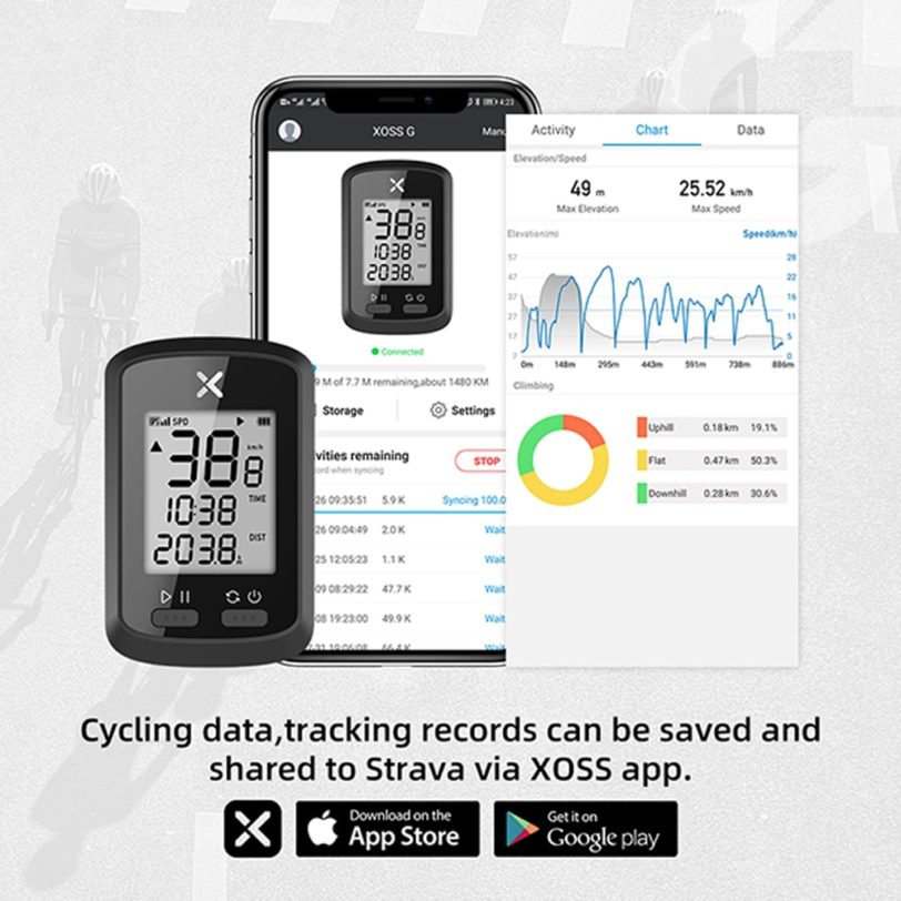 XOSS Bike Computer G Plus Wireless GPS Speedometer Waterproof Road Bike MTB Bicycle Bluetooth ANT with Cadence Cycling Computer - Image 2