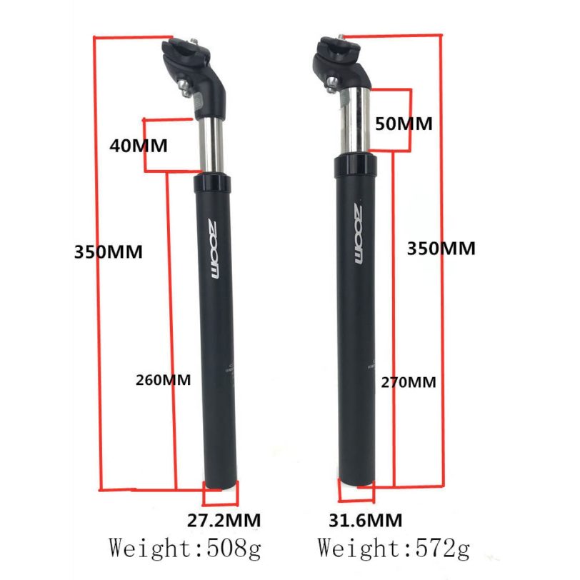 ZOOM suspension bicycle seatpost 27.2/ 31.6 X350MM seat post aluminium suspension seatpost for bike - Image 4